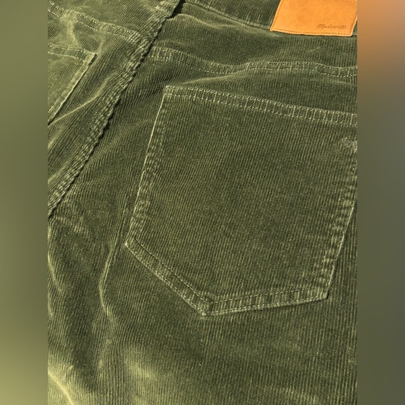 Madewell The Perfect Vintage Wide-Leg Pant Corduroy Edition Forest Green Size 28 - Picture 12 of 16